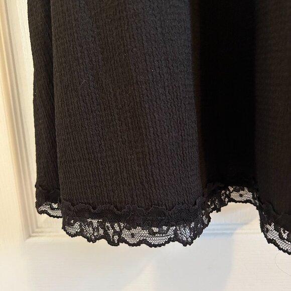 ZARA Black Maxi Dress w/ Lace Insets – Size S - Picture 6 of 7